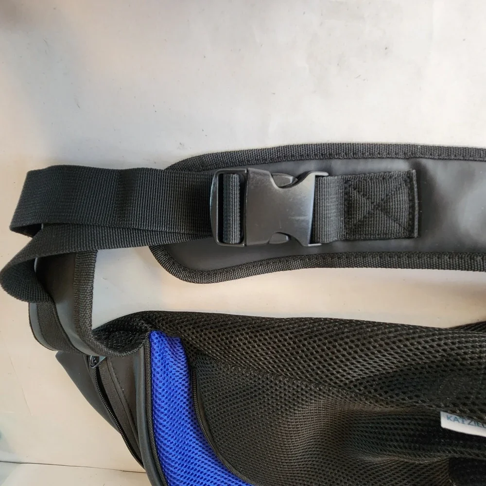 NWOT Katziela Hands-Free Pet Carrier Sling Bag Breathable Blue Mesh Travel Tote